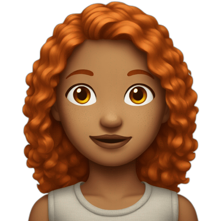 a red-haired girl with freckles emoji