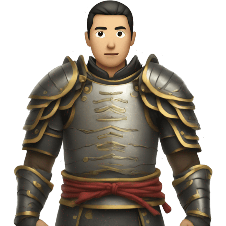 The upper body of a man in Chinese armor emoji