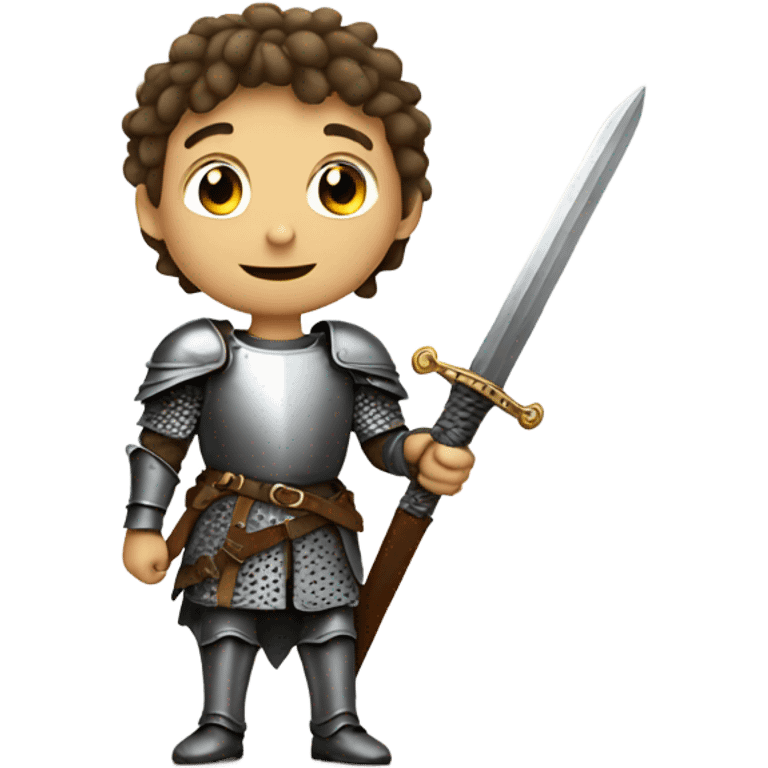 young european knight with sword emoji