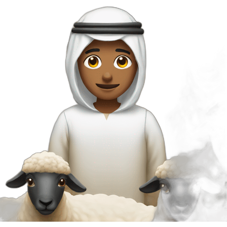 arab behind sheep emoji