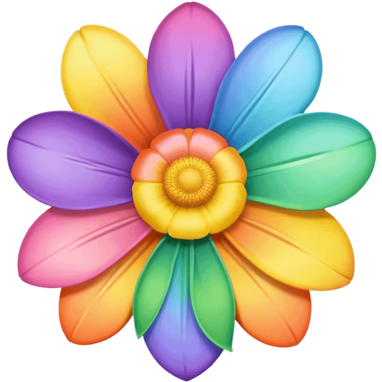 Pastel-Rainbow flower emoji