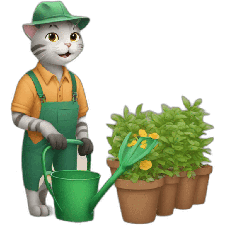 cat gardener emoji