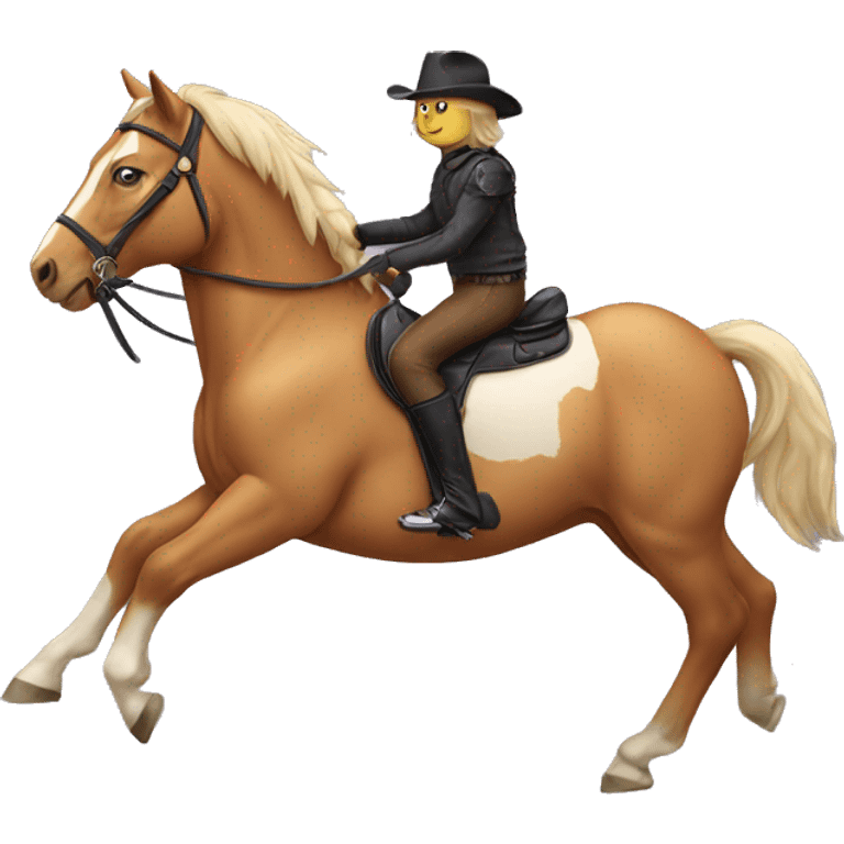 Cat on top of a horse emoji