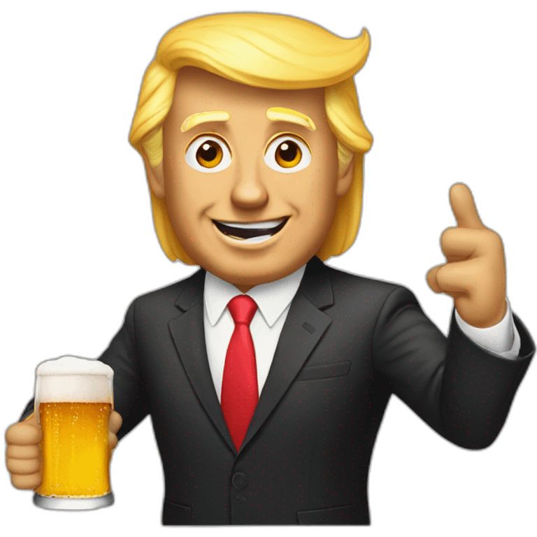 trump avec une biere emoji