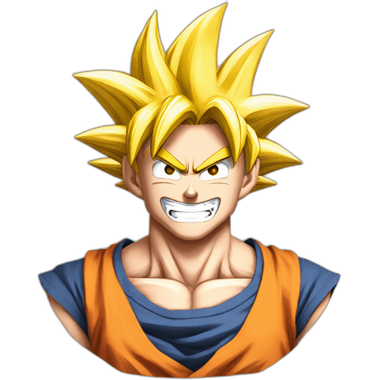 Goku base form, smiling emoji