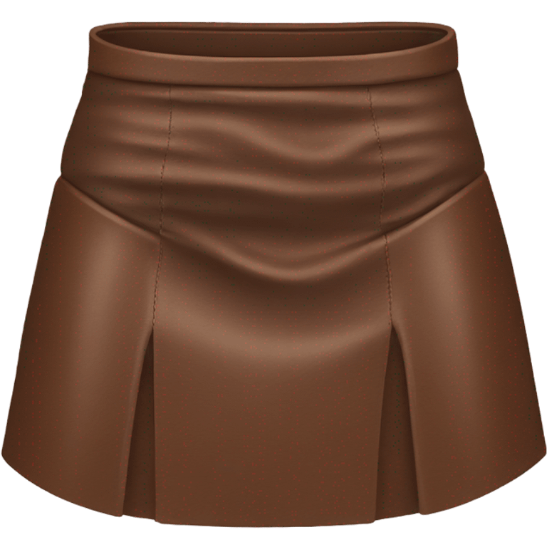 Mini Brown leather skirt  emoji