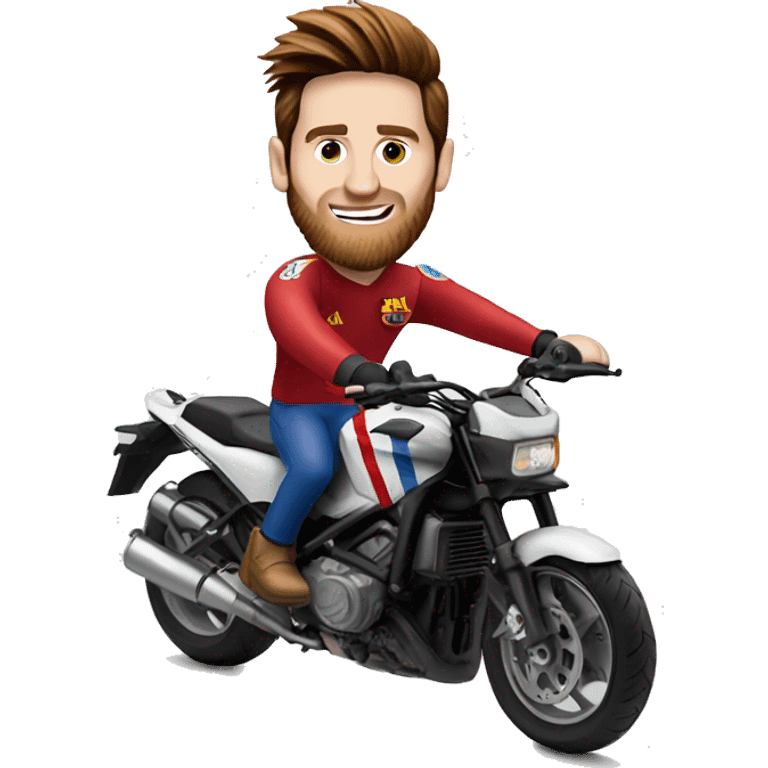 messi sur une moto emoji