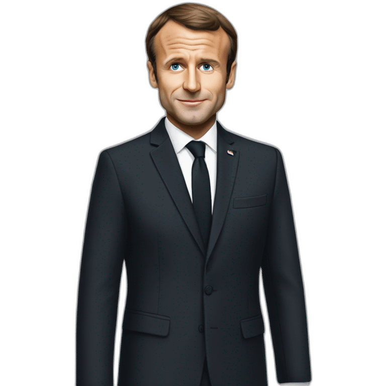 Emmanuel Macron en robe emoji