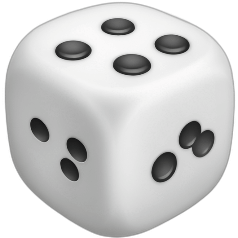 white dice  with the 4 the 5 and the 6 visible emoji