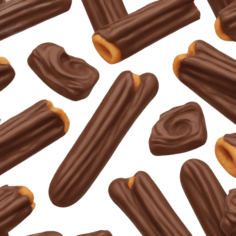 Chocolate dipped churro emoji