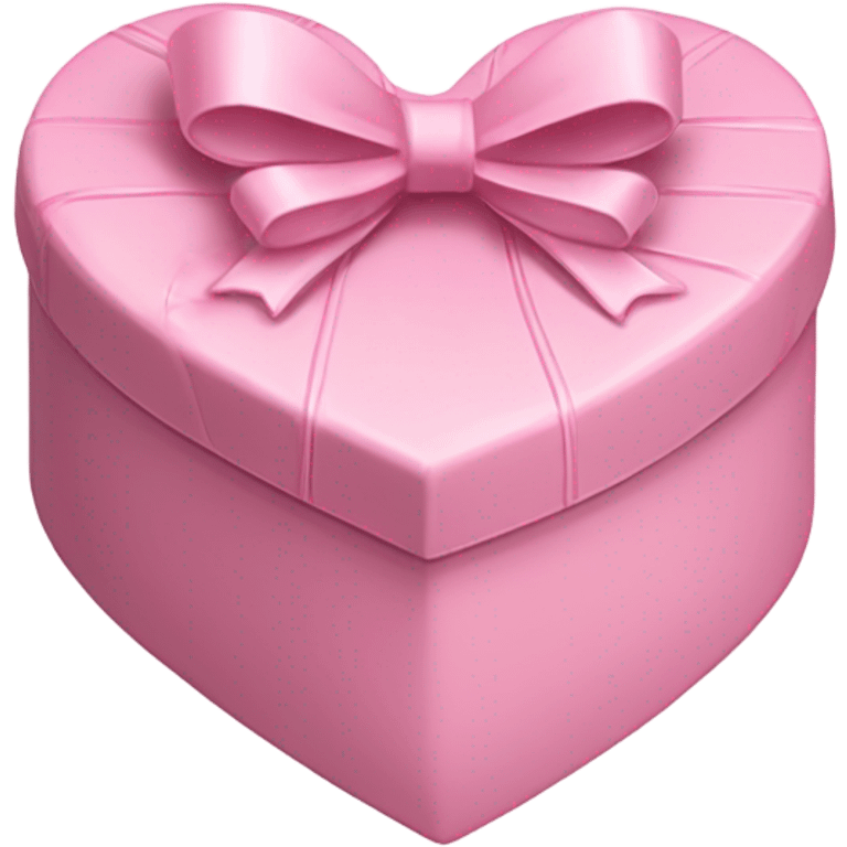 frilly pastel pink heart-shaped box of chocolates with a bow emoji