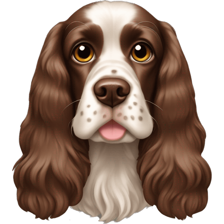 Chocolate sable english cocker spaniel emoji