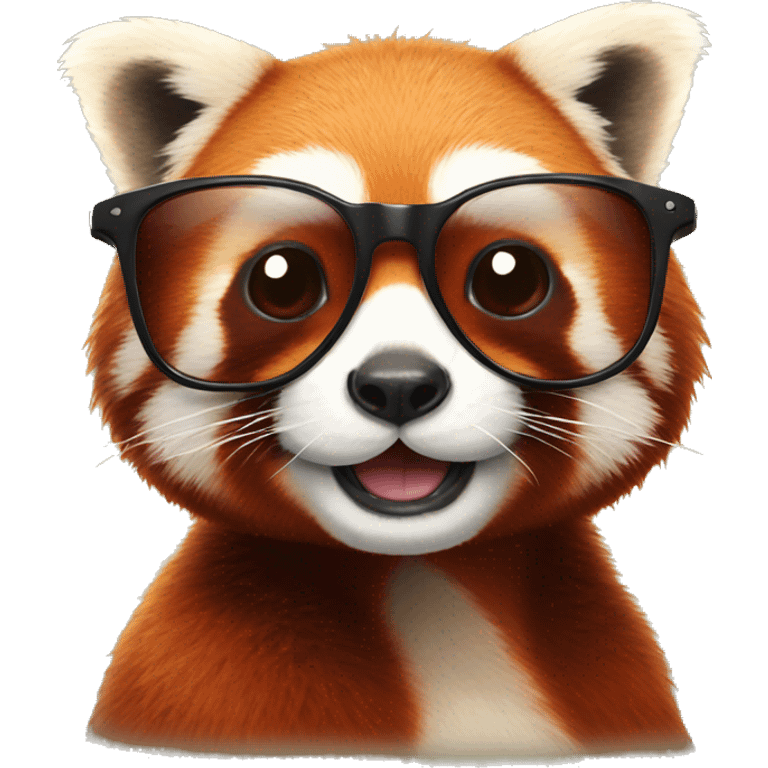 Red panda wearing sunglasses emoji