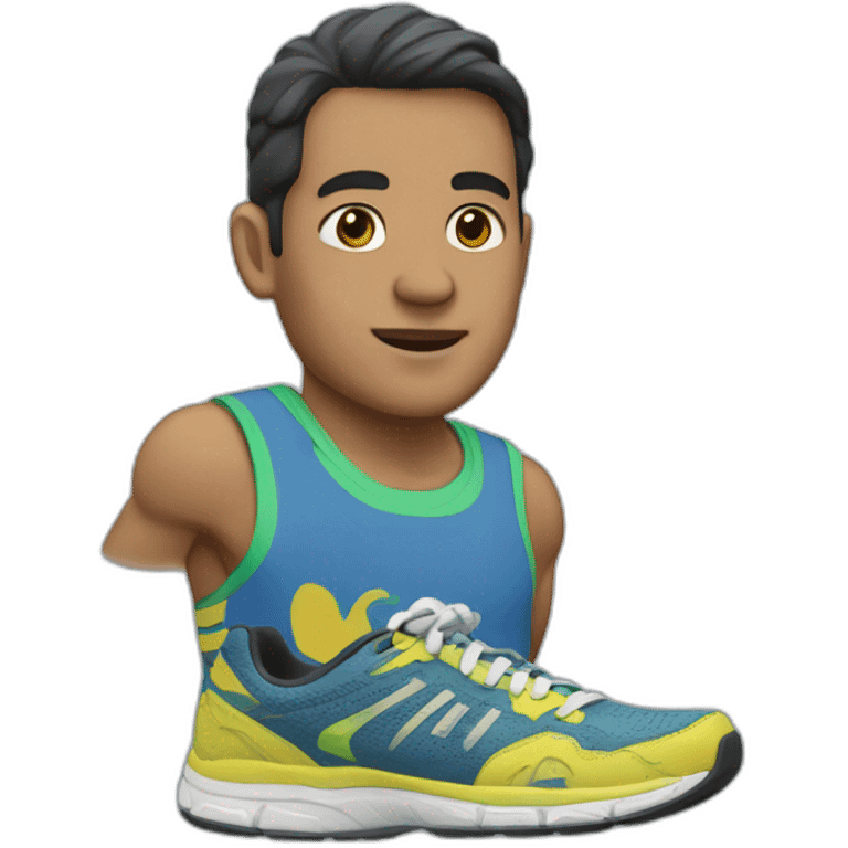 Julius casera wearing running shoes emoji