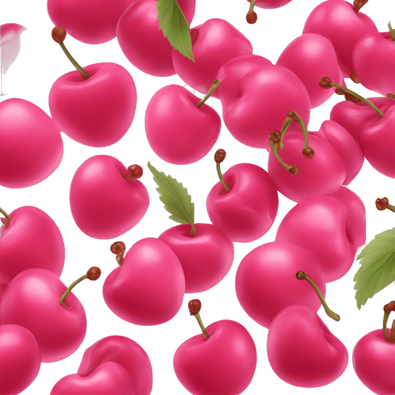 Pink cherries emoji