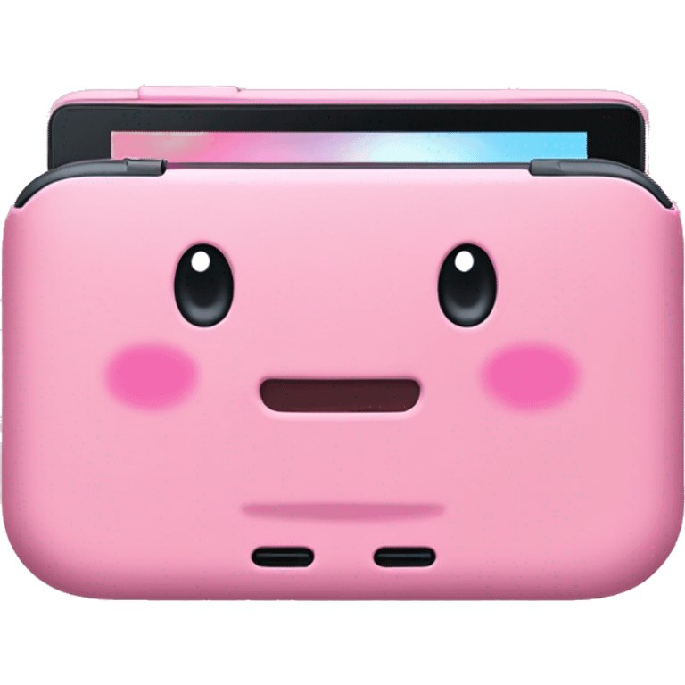 nintendo switch pink with screen emoji