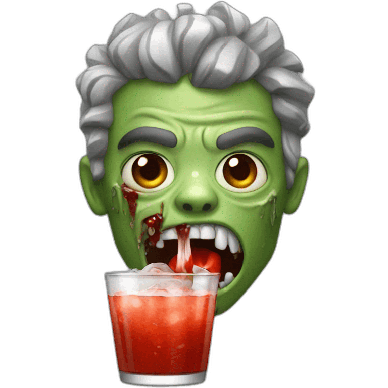 Zombie drink coca emoji