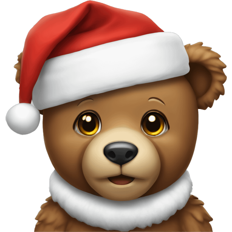 teddy bear dressed as Santa Claus emoji