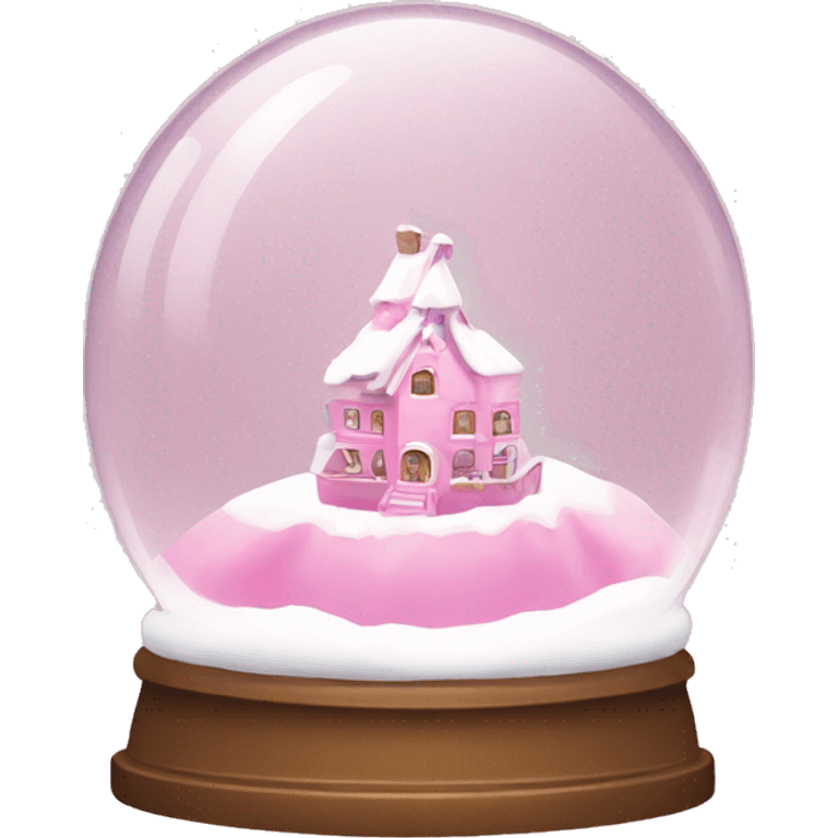 Feminine pink snow globe  emoji