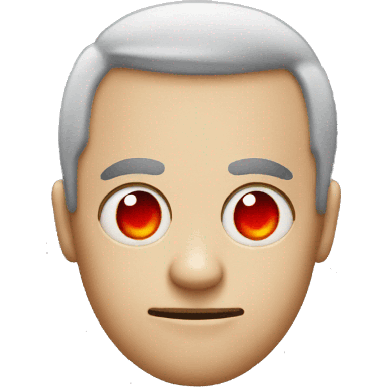 normal emoji with bloodshot puffy and red eyes emoji