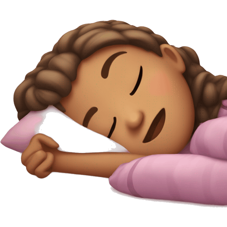 Cute girl sleeping emoji