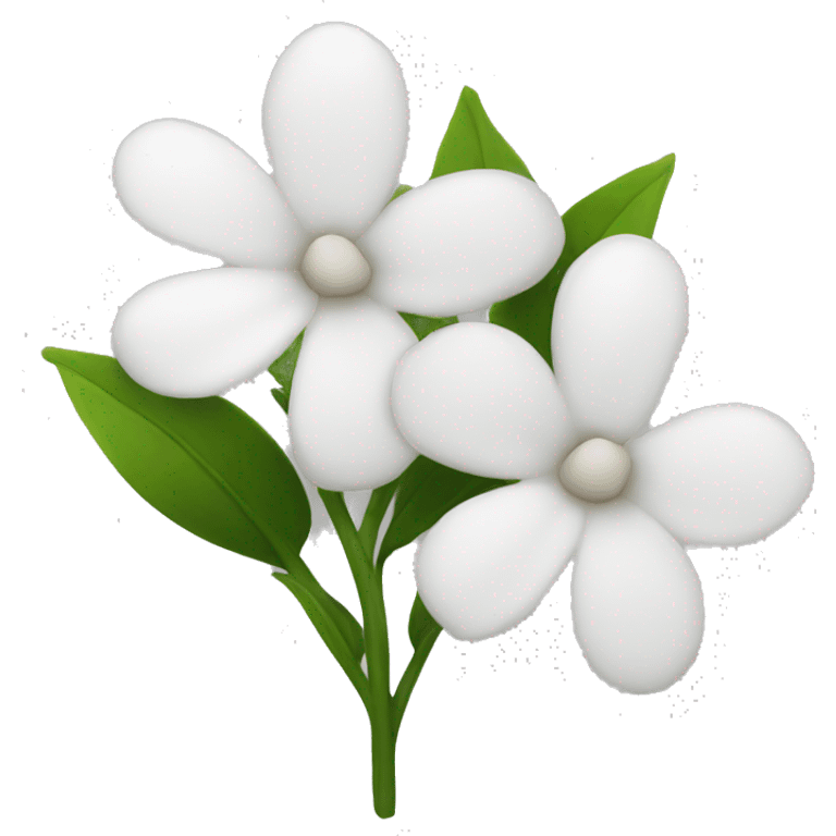 White flowers  emoji