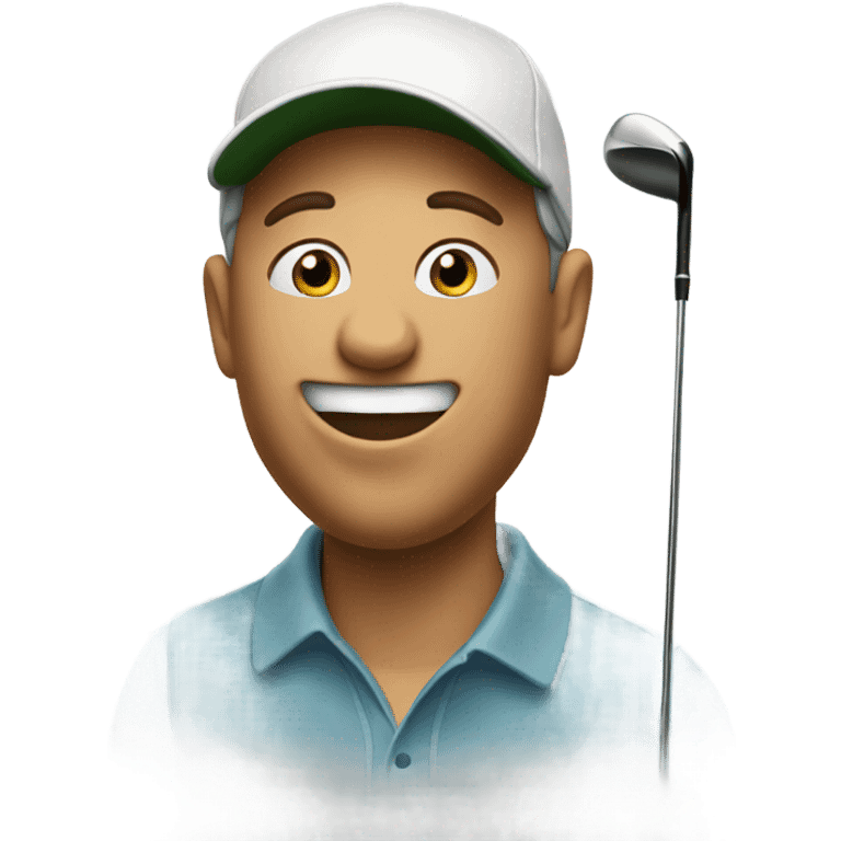 Excited golfer in hat emoji