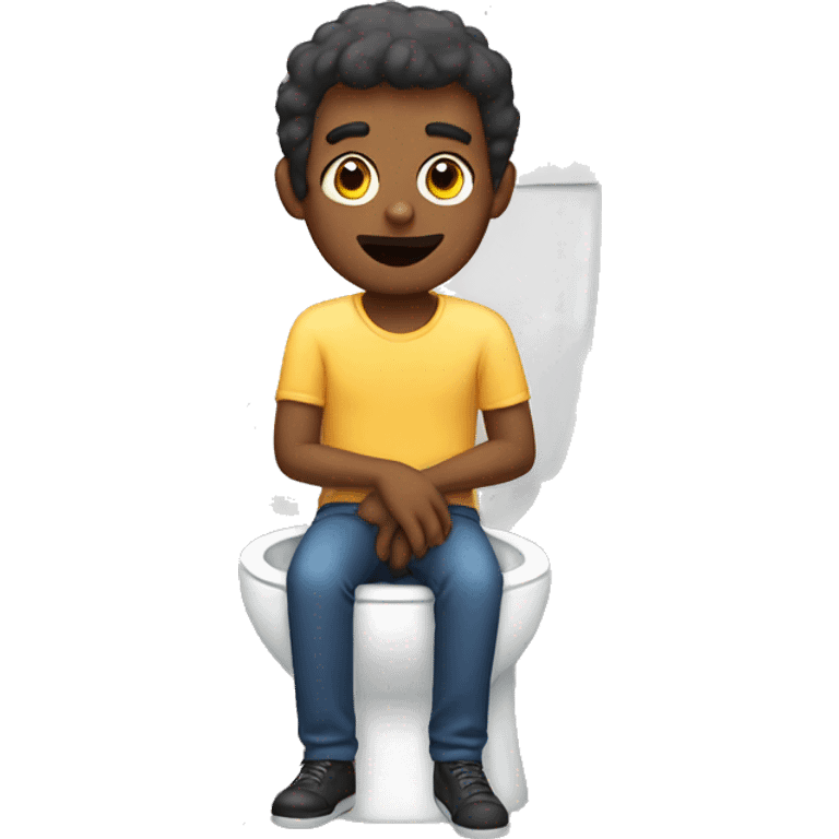 guy on toilet emoji