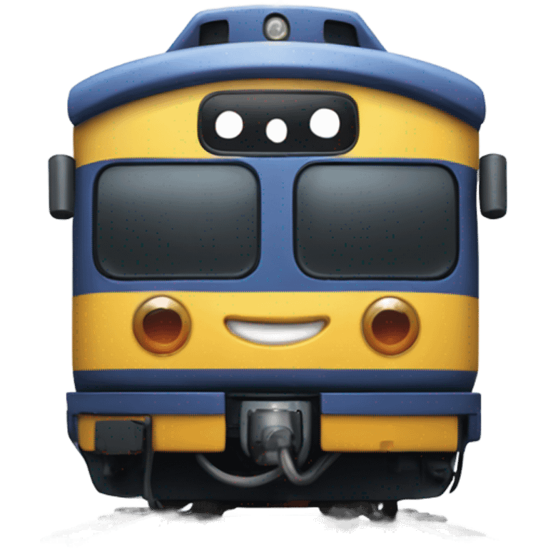 A electric locomotive (With little Kirby eyes on the front of the train) emoji