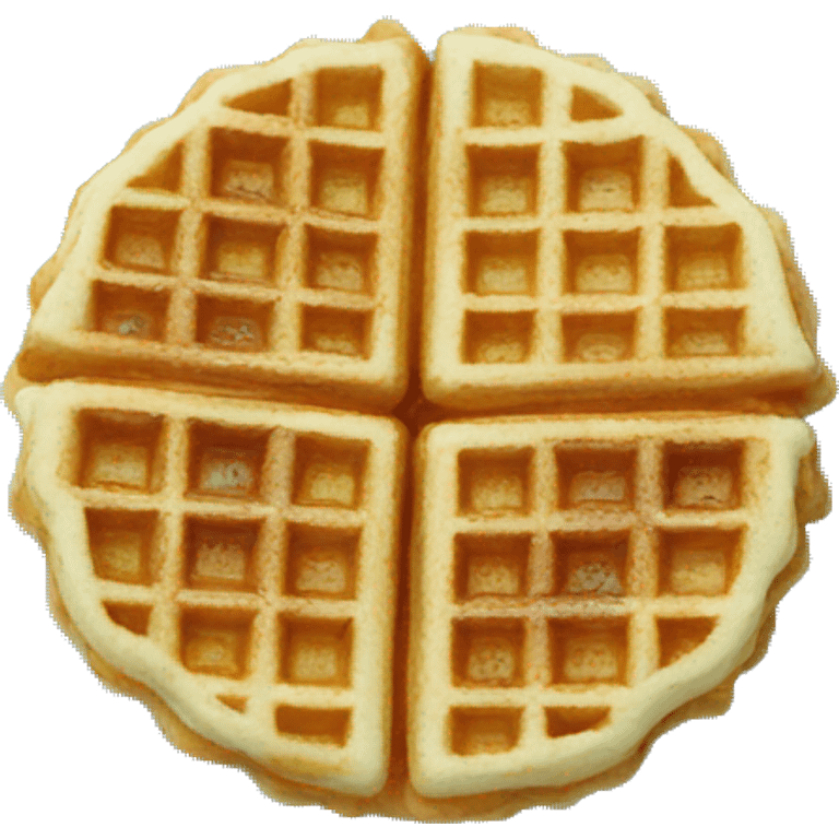 Teal colored waffles on plate emoji