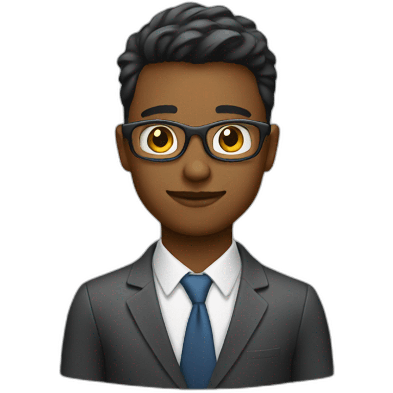 young business person that focus in design fields emoji