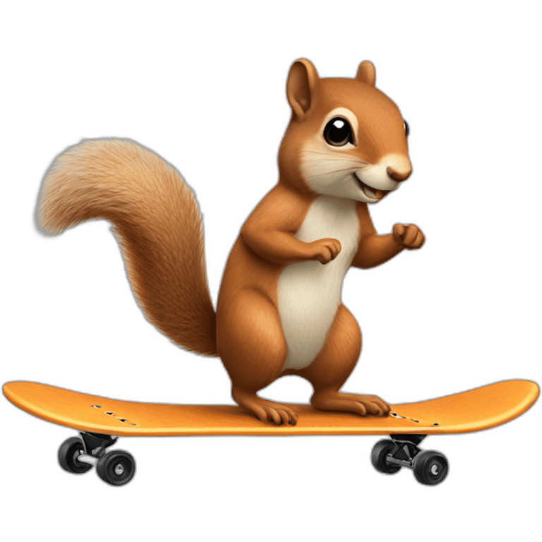 squirrel riding a scateboard emoji