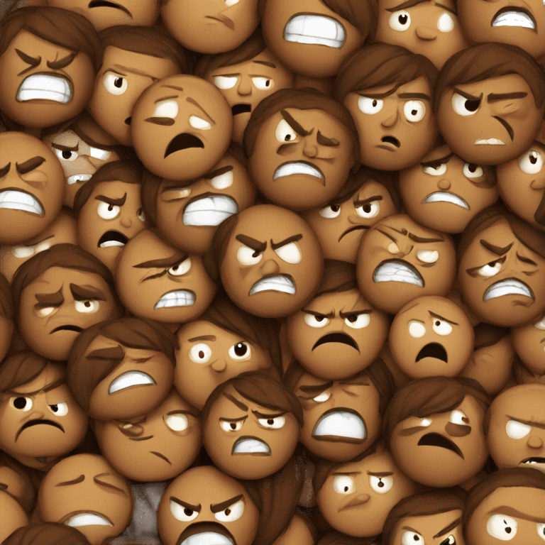 Angry brown pile emoji