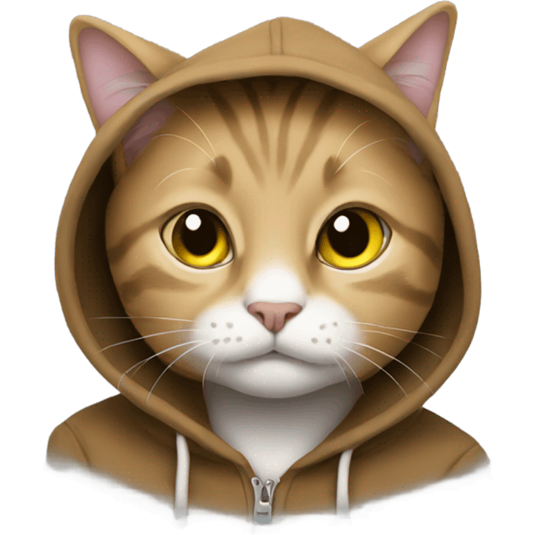 A cat with a hoodie on emoji