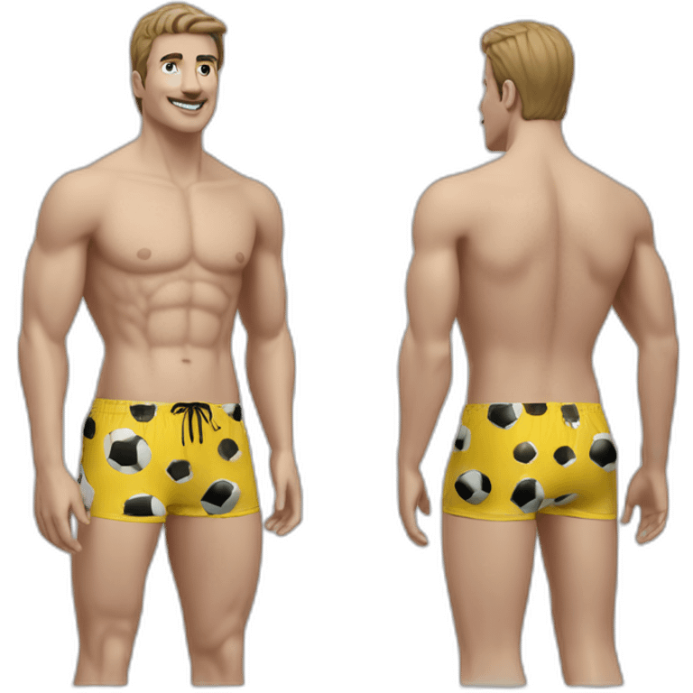 Paul gasgoine football swimming trunks emoji