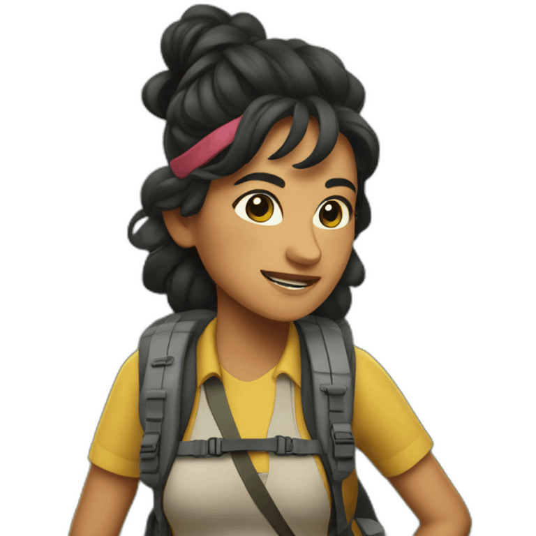 Xochitl Gomez hiking emoji