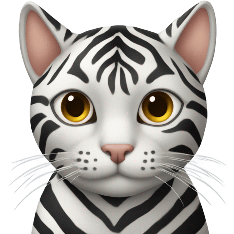 Cat riding a zebra emoji