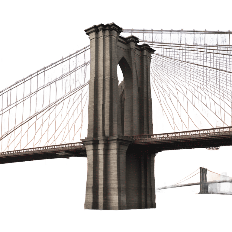 Brooklyn bridge seen from the sea emoji