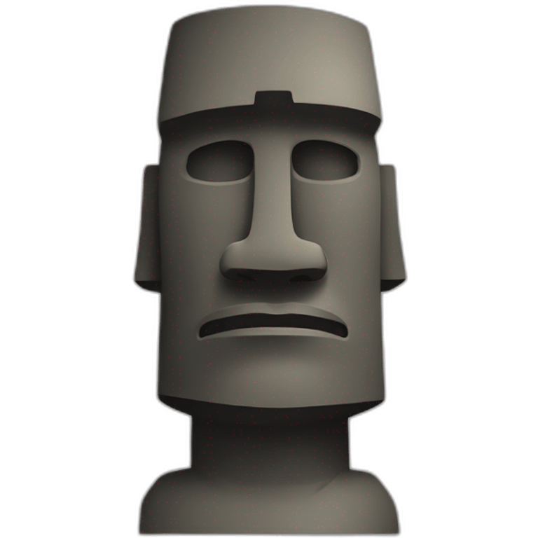 European moai mogging emoji