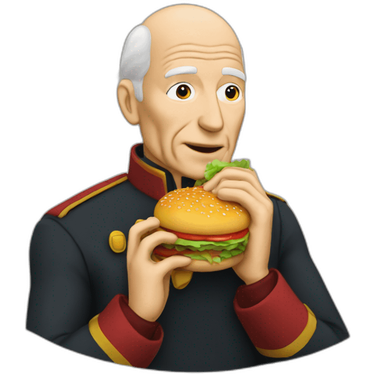 picard eating a hamburger emoji