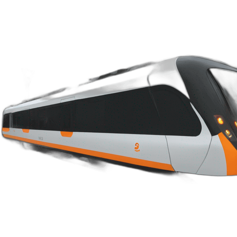 Stadler flirt train black with orange accent emoji