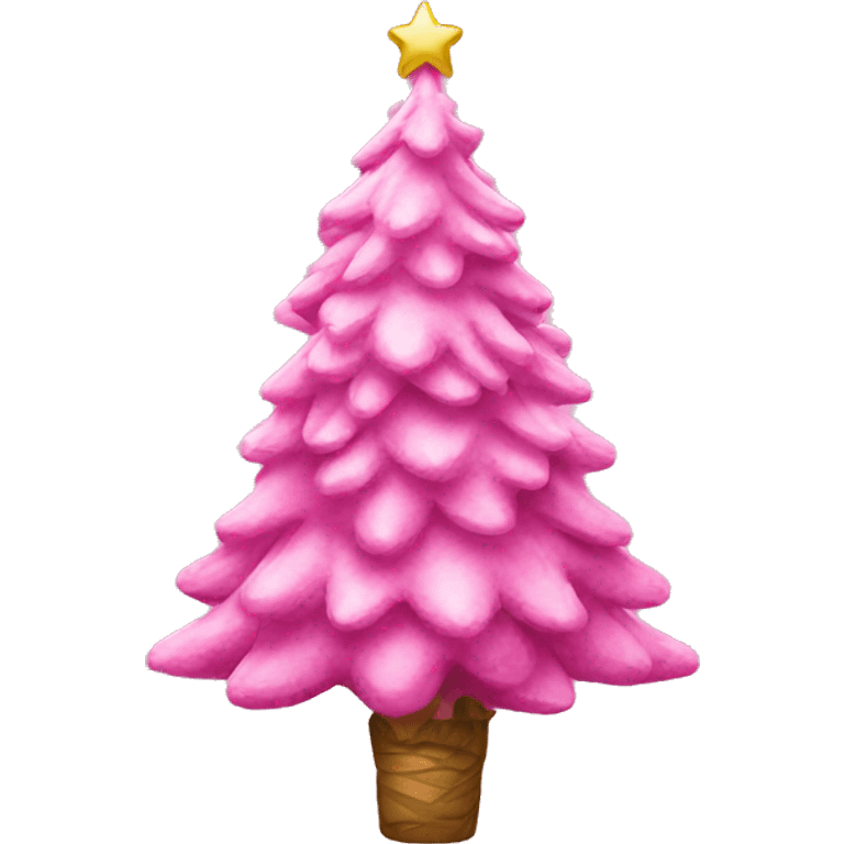 Pink Christmas tree  emoji