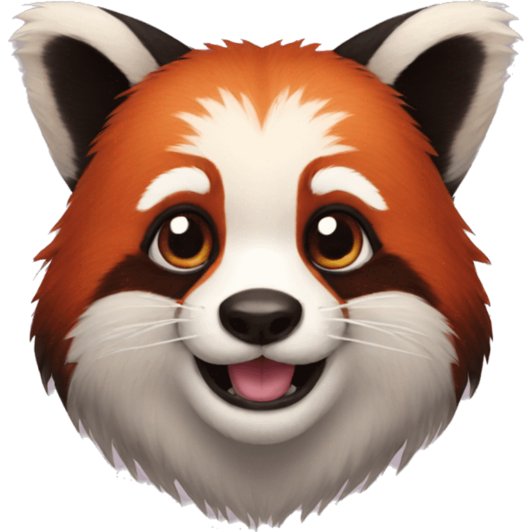 red panda with a big black beard emoji