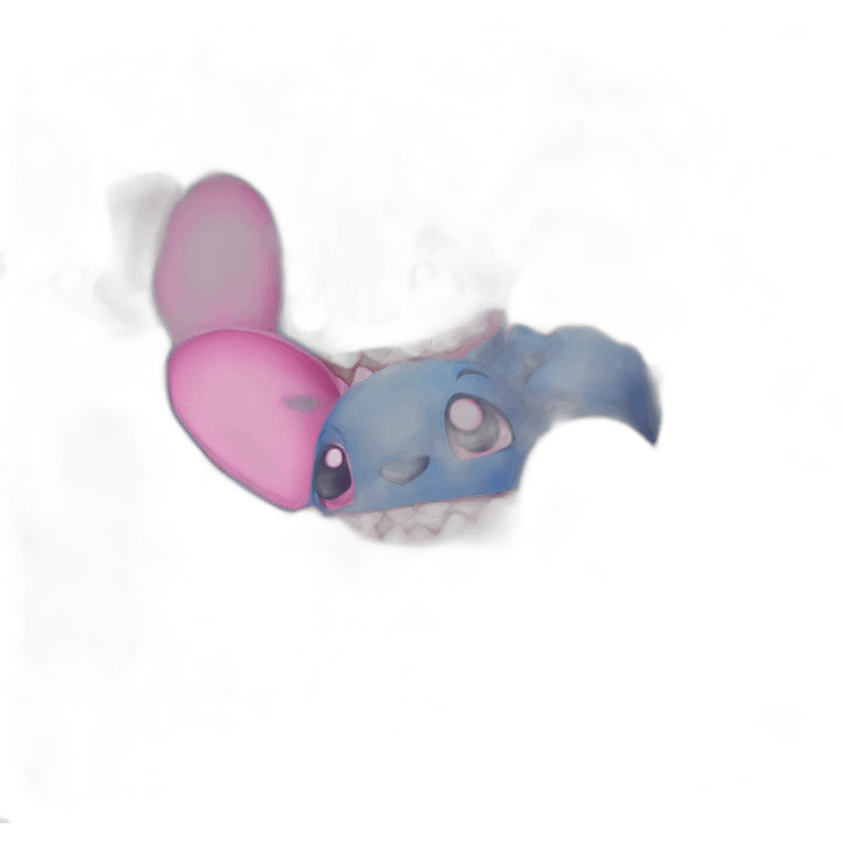 Blue and pink Stich from lilo and stich emoji