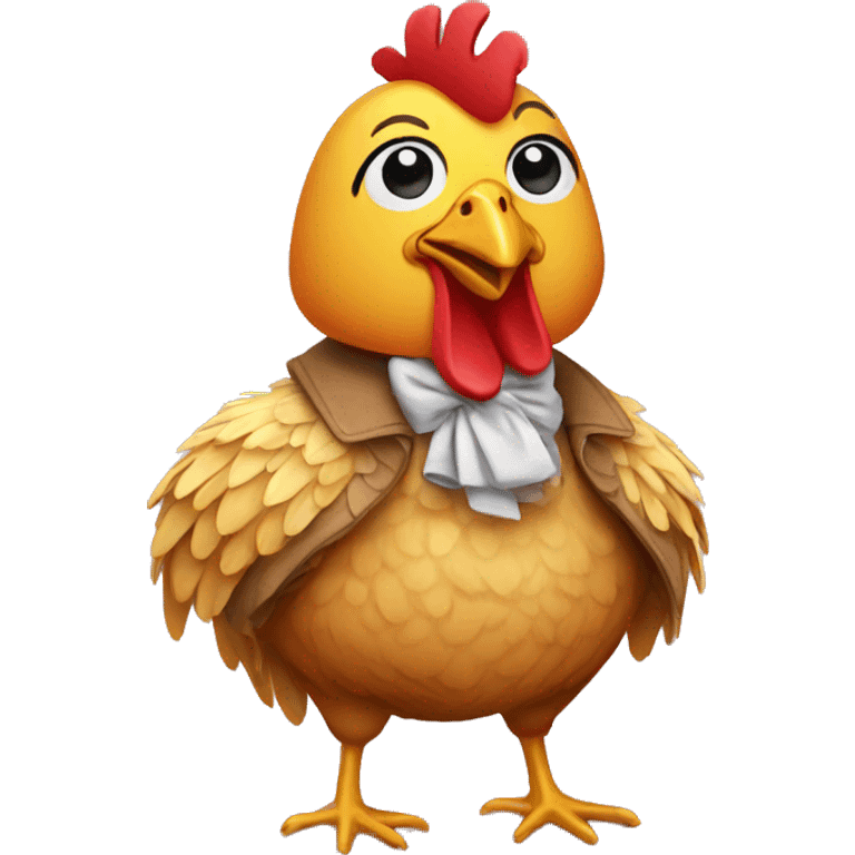 Chicken wearing clothes  emoji