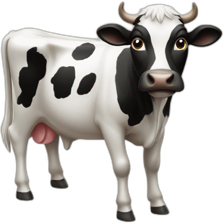 Vache sur table emoji