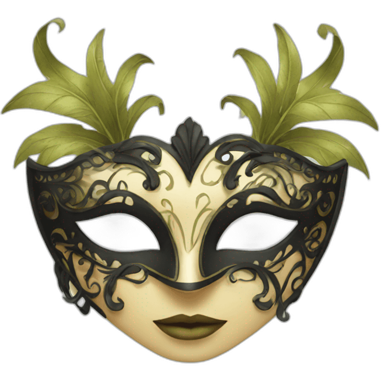 Masquerade mask lady emoji