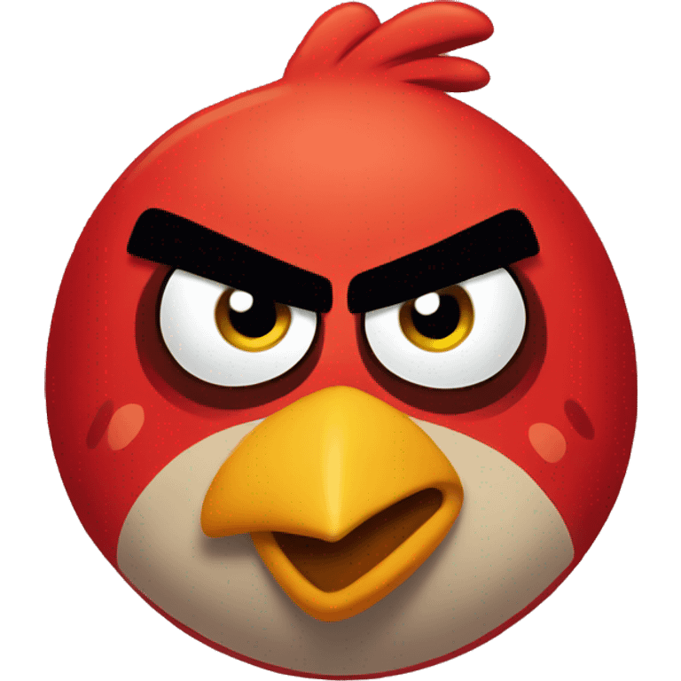 Red color angry bird  emoji