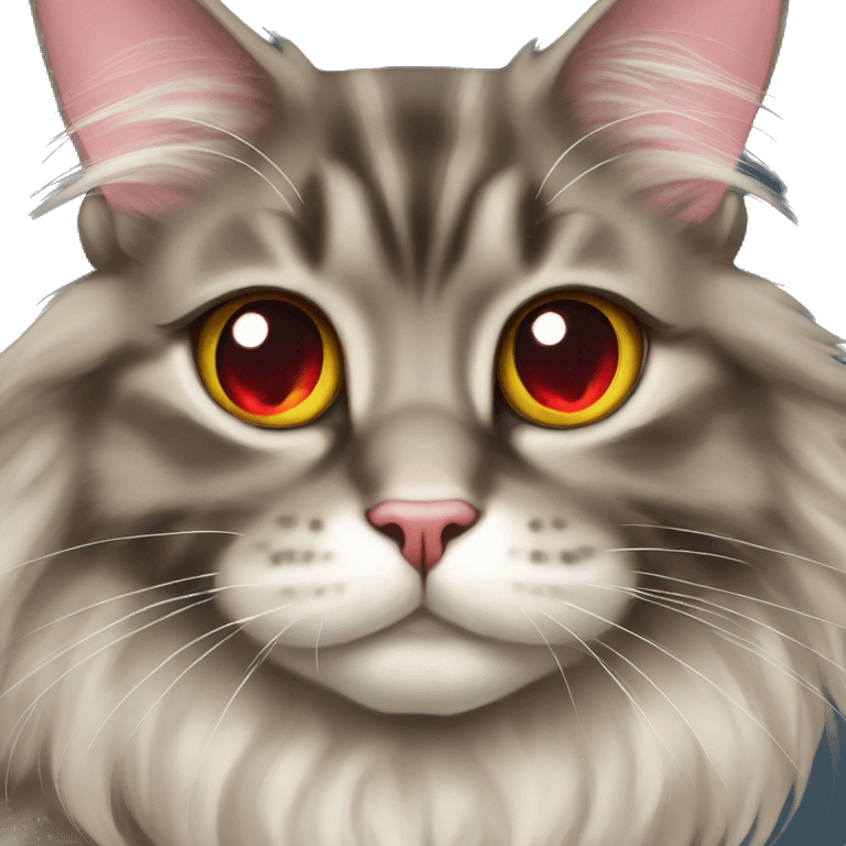 maine coon with heart eyes emoji