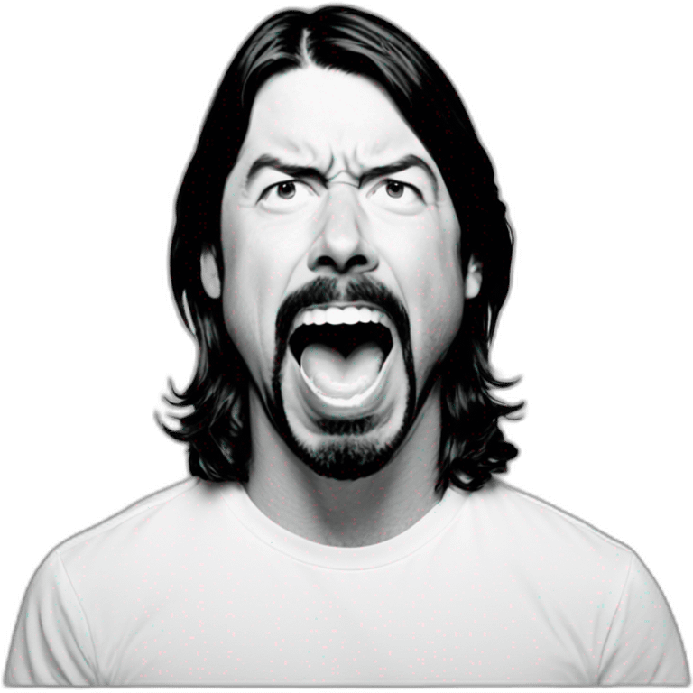 Dave Grohl Yelling Hero With Text emoji